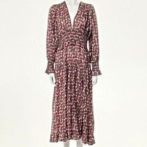 Doen Floral Print Midi Length Dress Size M